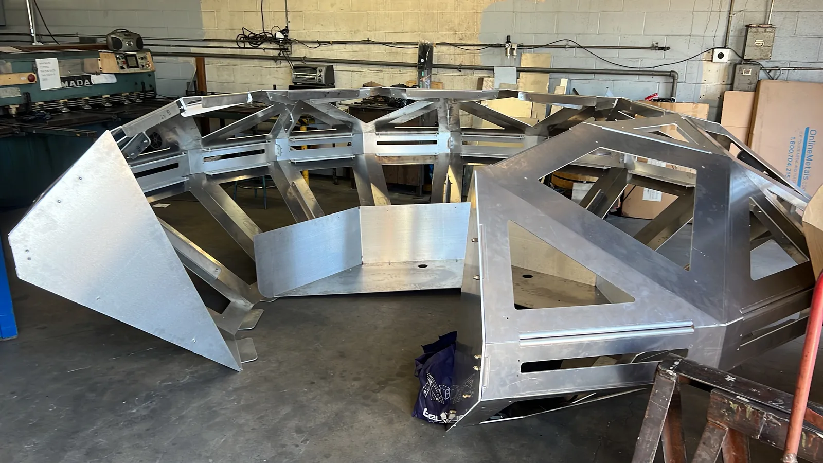 The Van Nuys shop where the Diamond UFO was fabricated, 17 August 2023.